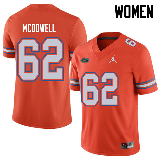 Jordan Brand Women #62 Griffin McDowell Florida Gators College Football Jerseys Sale-Orange